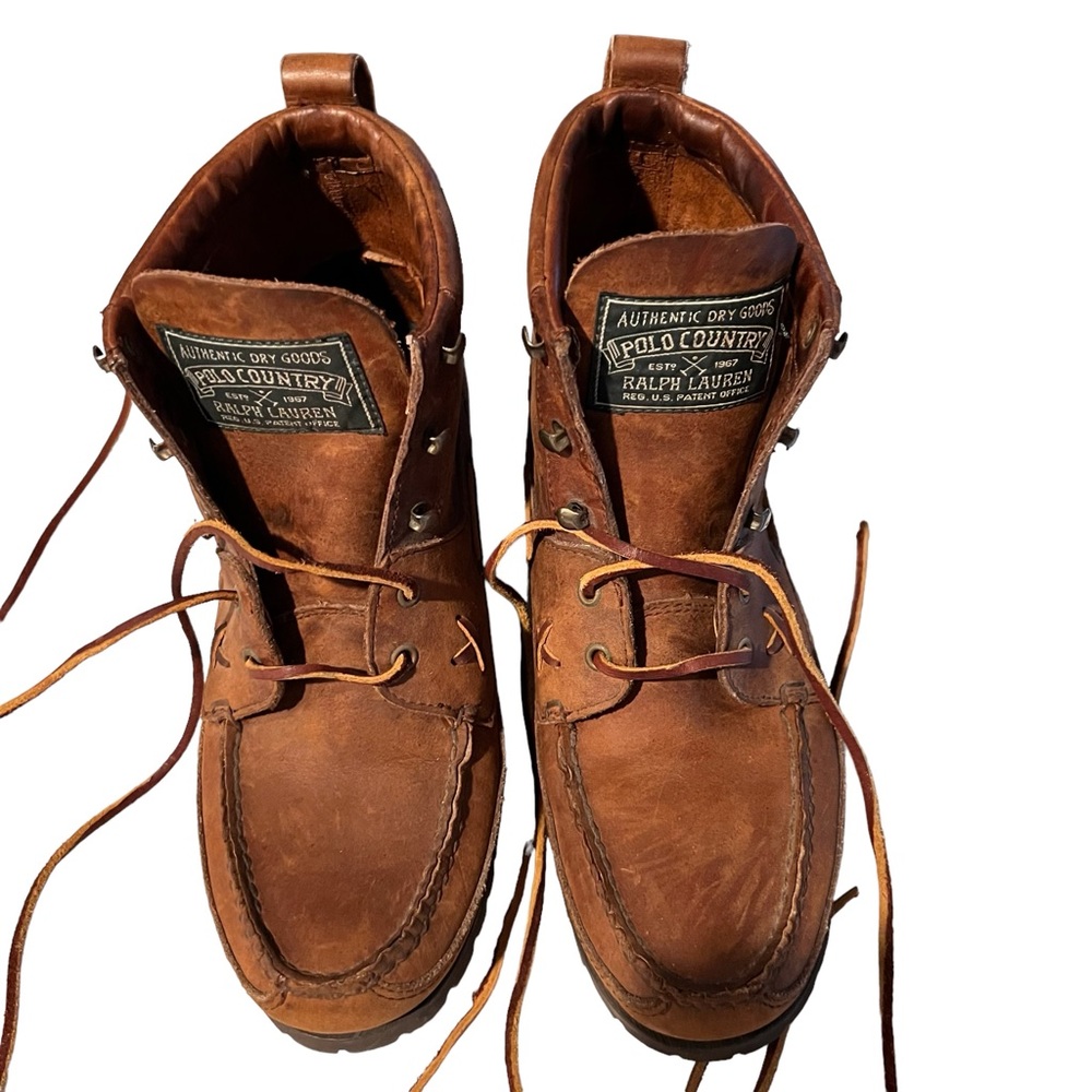 RALPH LAUREN POLO LEATHER BOOTS